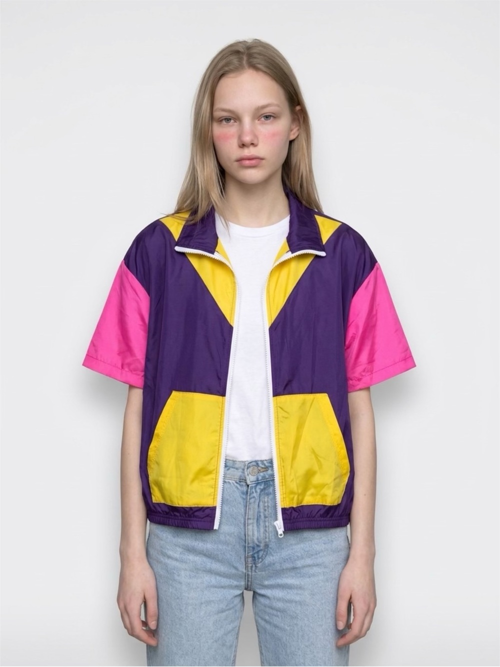 ICON Purple, Yellow & Hot Pink Colorblock Athletic Jacket